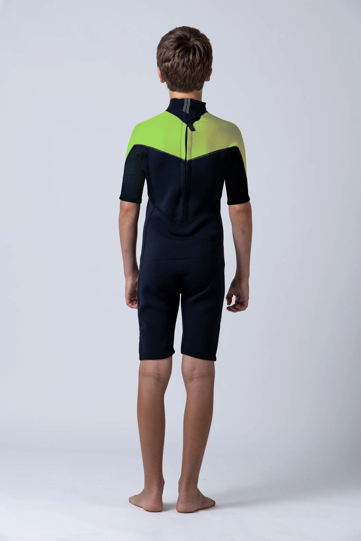 Classic Junior 2/2 Back Zip Springsuit - Lime & Black - Perfect for Gymnastics, Dance & Cheerleading Practice