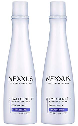 Nexxus Emergencee Marine Collagen Protein Conditioner - 13.5 oz (400ml) 2-Pack for Damaged Hair Repair & Deep Hydration | Salon-Quality Hair Treatment for Dry, Brittle Hair at Home