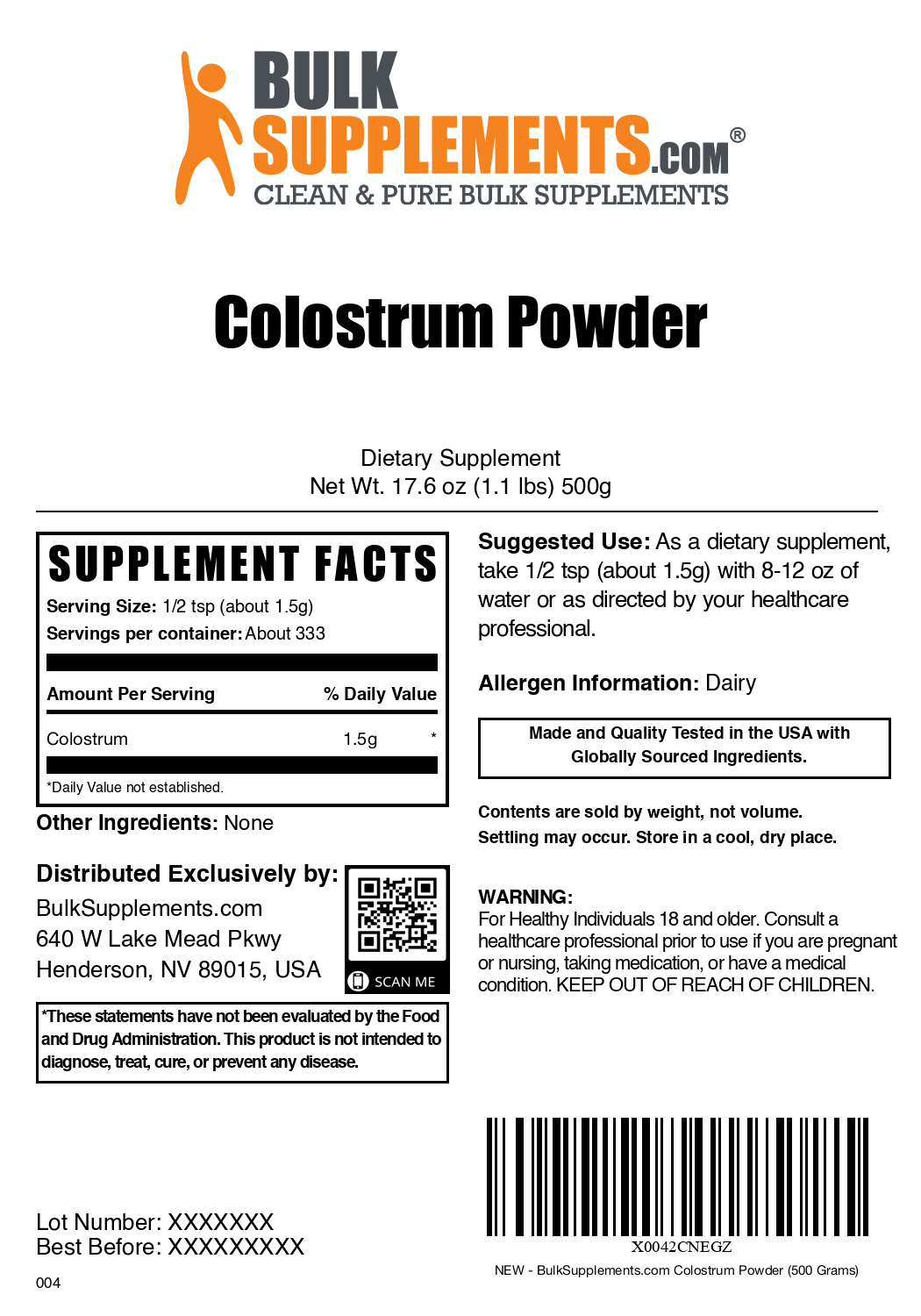 Premium Bovine Colostrum Powder for Immune Support & Gut Health - High-Quality First Milk Supplement for Adults & Kids - Boost Digestion & Recovery - Ideal for Fitness, Wellness & Daily Health
