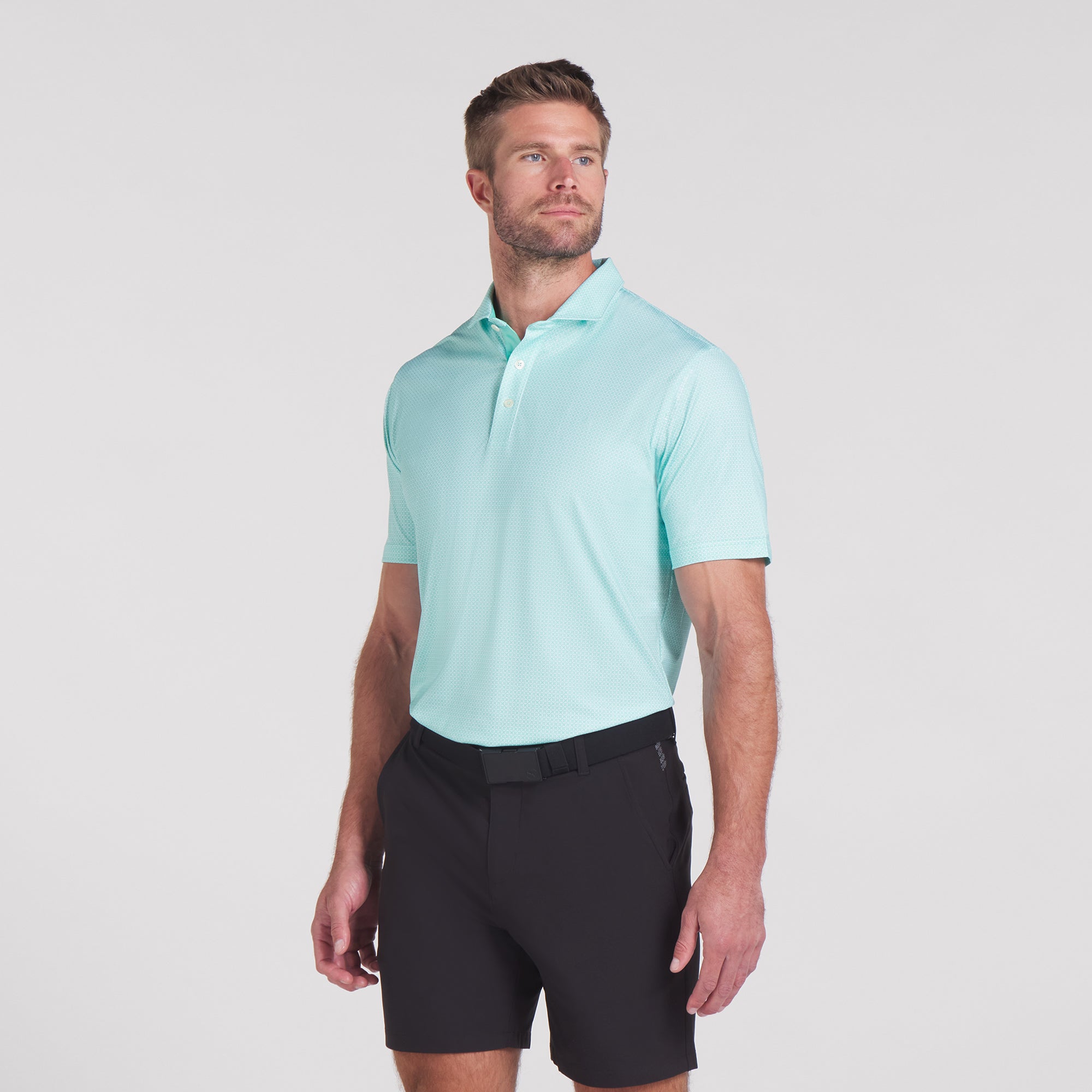 Premium MATTR Tile Golf Polo Shirt for Men - Moisture-Wicking & UV Protection - Ideal for Golf, Casual Wear & Outdoor Activities
