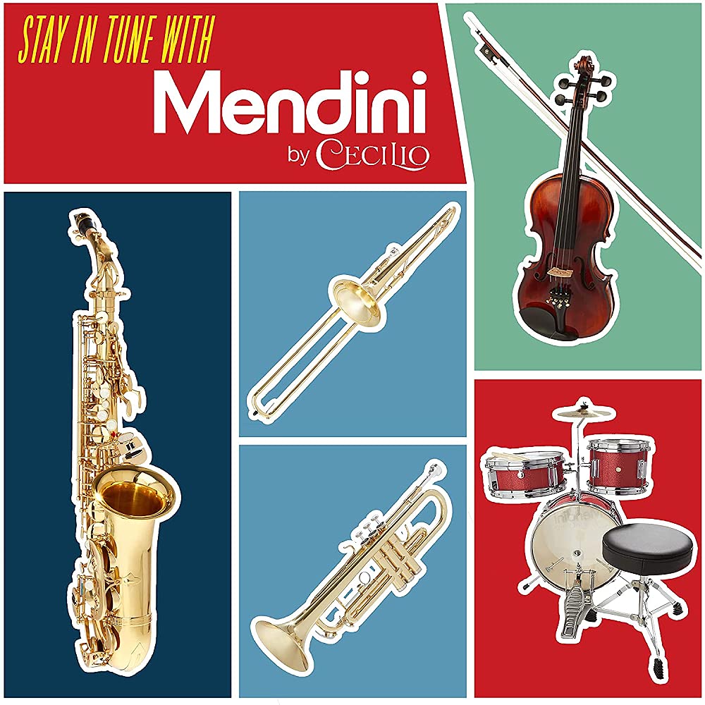 Mendini 14 x 5.5 Inch Black Snare Drum Set with Gig Bag, Drumsticks, Stand & Practice Pad - Perfect for Marching Band, School Students & Beginner Drum Practice - Ideal for Performances, Rehearsals & Home Practice