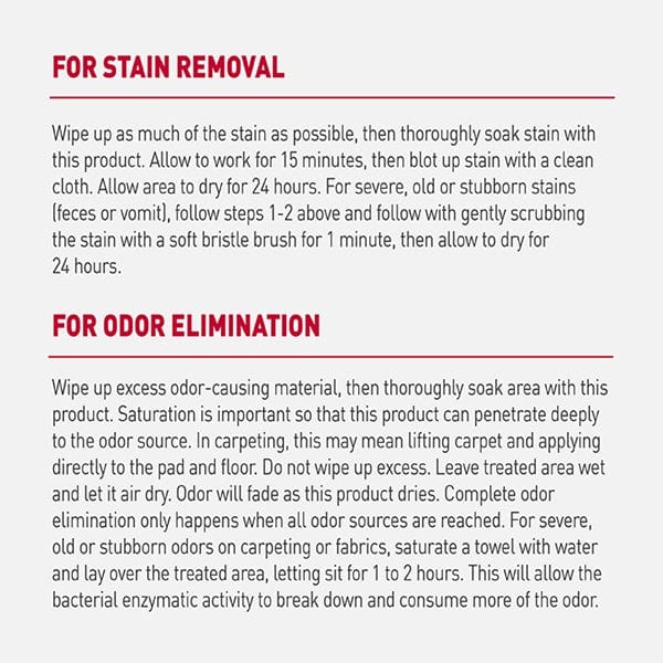 Nature's Miracle Advanced Dog Stain & Odor Eliminator - Enzyme-Powered Formula for Pet Accidents on Carpets, Floors & Furniture | Best for Dog Urine, Vomit & Feces Odor Removal