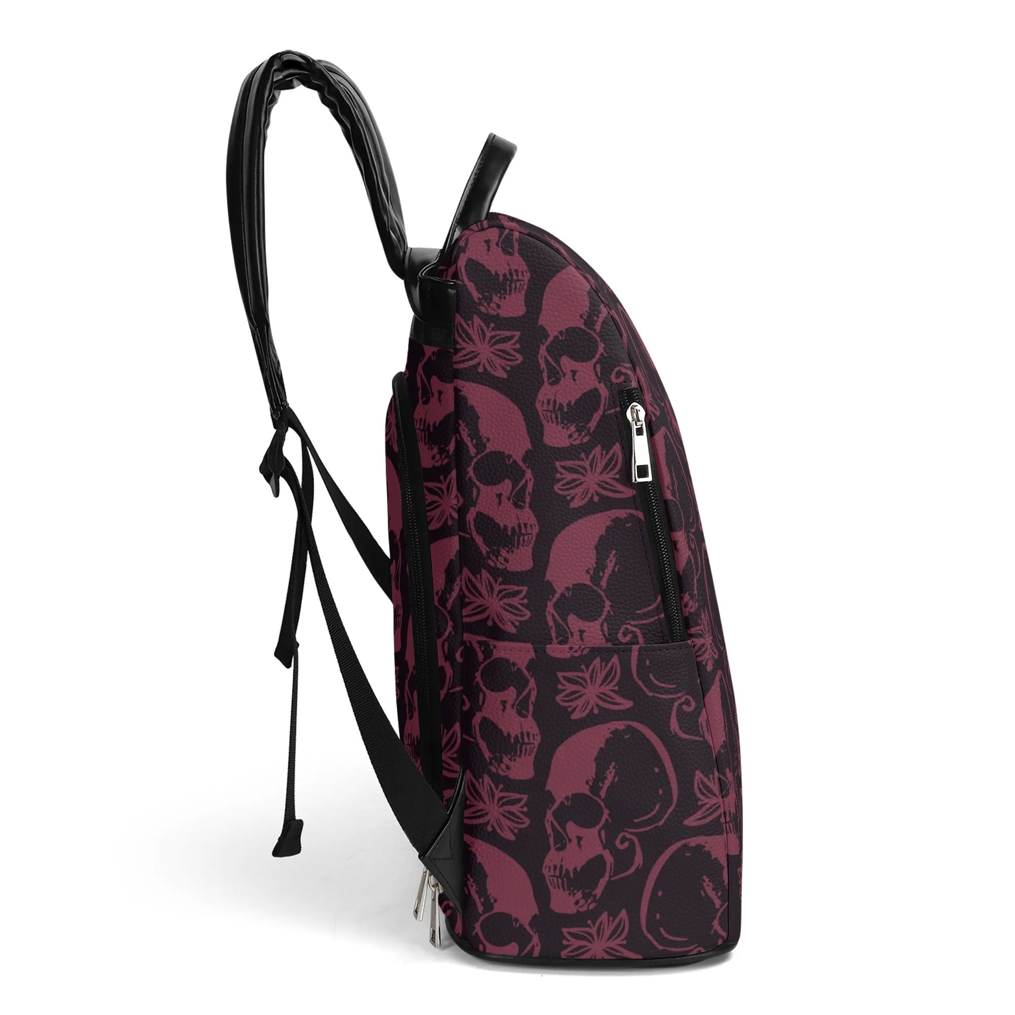 Stylish Purple Skulls Casual Backpack for Men & Women - Perfect for School, Travel, and Everyday Use