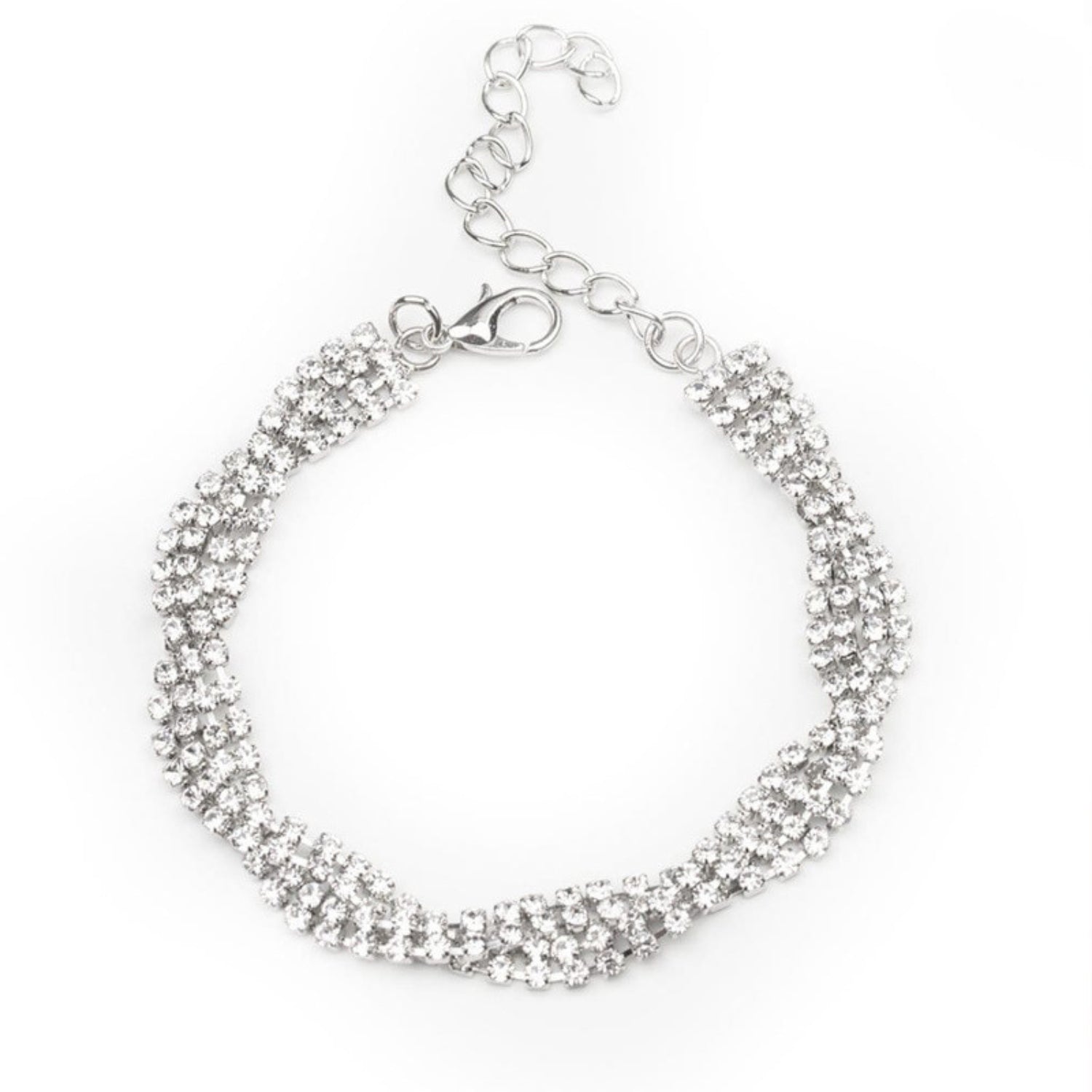 Elegant Crystal Bridal Bracelet for Brides & Bridesmaids - Sparkling Rhinestone Cubic Zirconia Tennis Bracelet - Perfect for Weddings, Prom & Formal Events