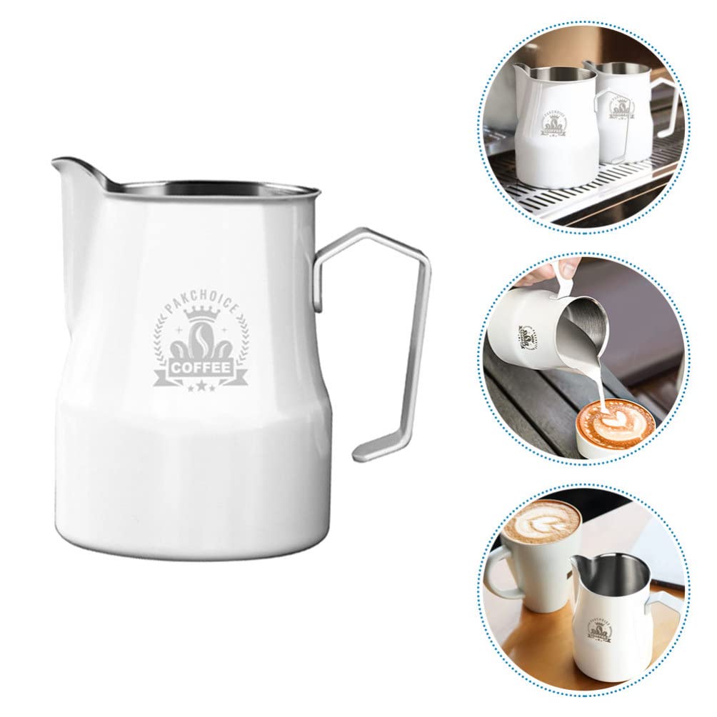 Stainless Steel Milk Frothing Pitcher 500ml - Professional Cappuccino & Latte Art Steaming Pitcher, Milk Creamer Jug for Coffee, Sauce & Gravy Pouring - Perfect for Home Baristas & Coffee Shops