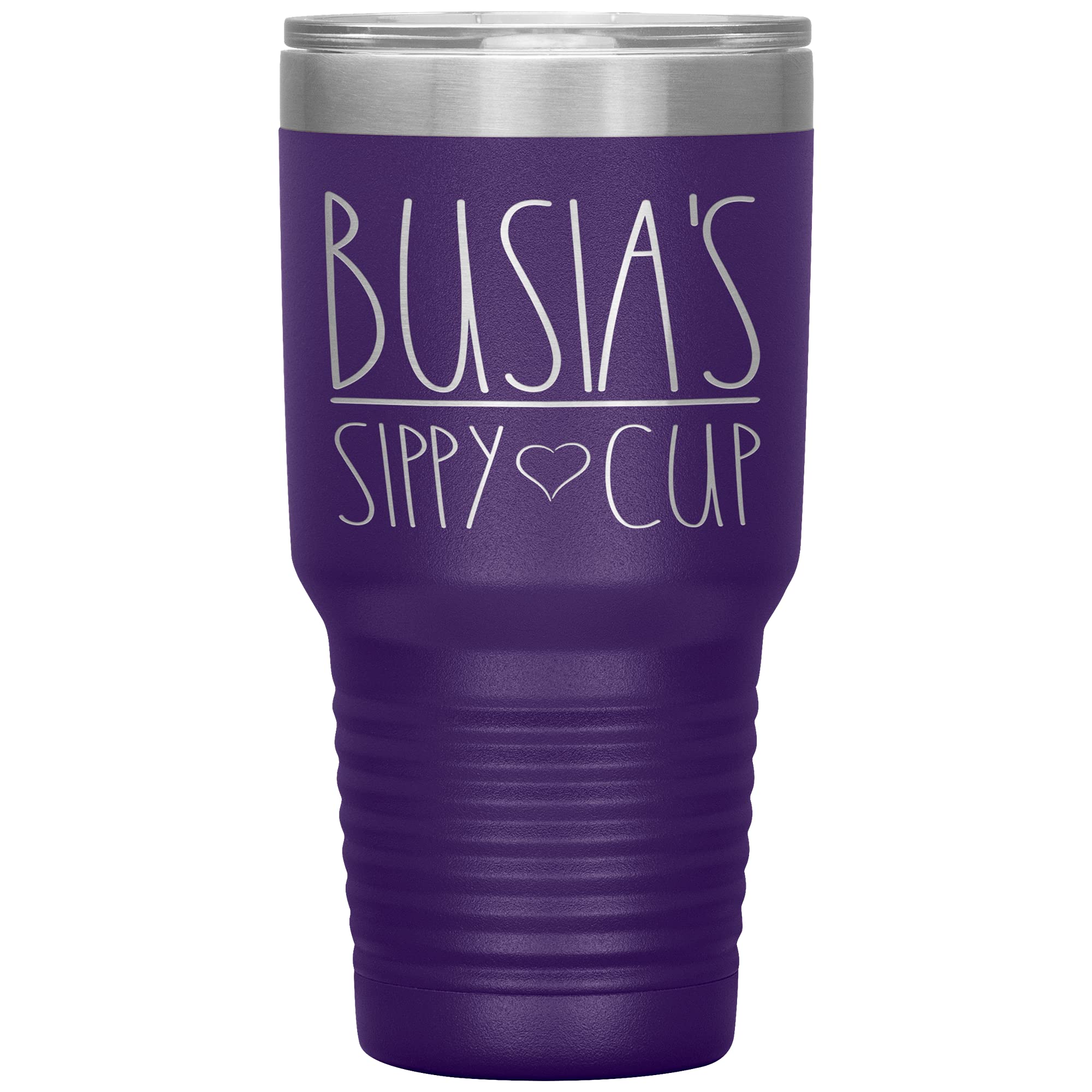 Busia's 30oz Vacuum Insulated Tumbler with Lid - 12 Color Options, Leak-Proof Sippy Cup for Hot & Cold Drinks - Perfect Gift for Busia's Birthday, Mother's Day & Special Occasions (Purple)