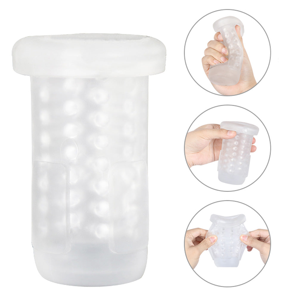 Gia Cup Thrusting Rotating Moaning Masturbator with Suction Mount - Realistic Male Sex Toy for Solo Pleasure & Couples Play - Waterproof & Easy to Clean Adult Toy for Discreet Home Use