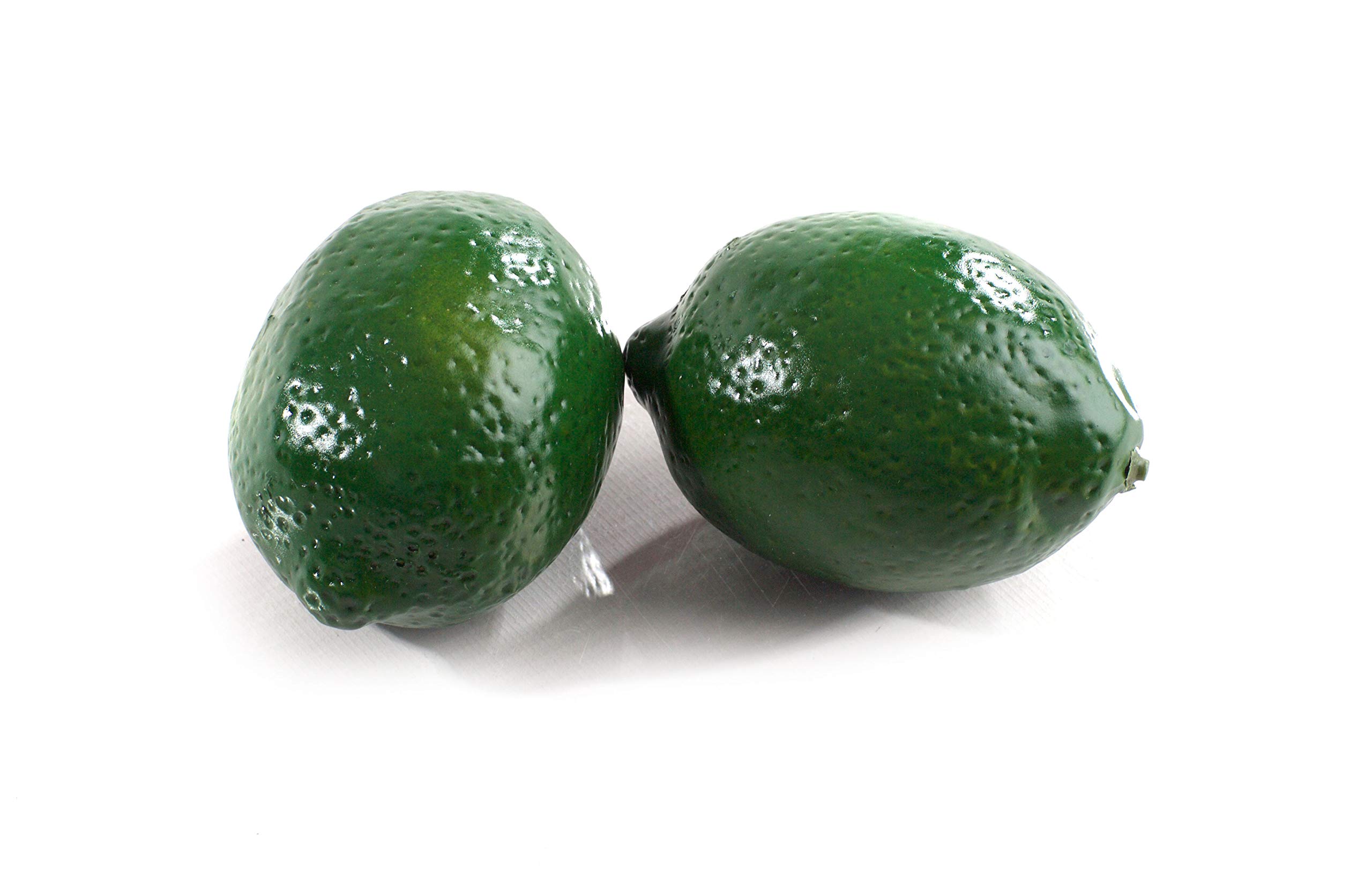 2 Small Artificial Limes - Realistic Fake Limes for Home Decor, Cocktail Garnish, Photography Props, and Party Centerpieces