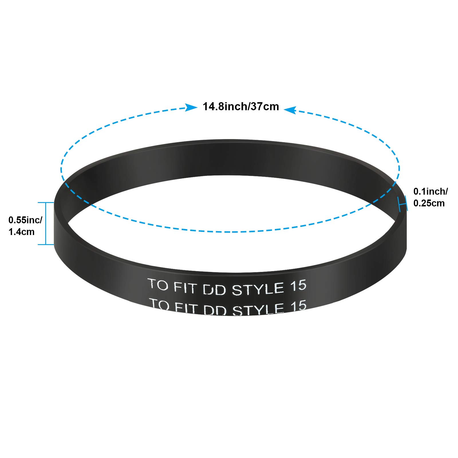 Honoson 6-Pack Replacement Belts for Dirt Devil Royal Upright Vacuum Cleaner - Compatible with Style 15 - Durable Vacuum Accessories for Home Cleaning & Maintenance