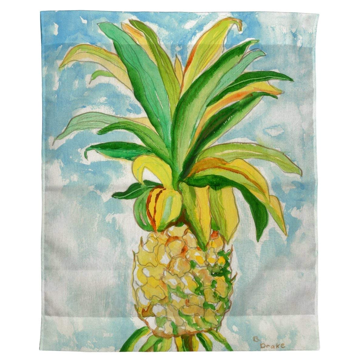 Betsy Drake TP400 24x30 Inch Pineapple Wall Art - Tropical Outdoor Decor for Patio, Garden & Poolside