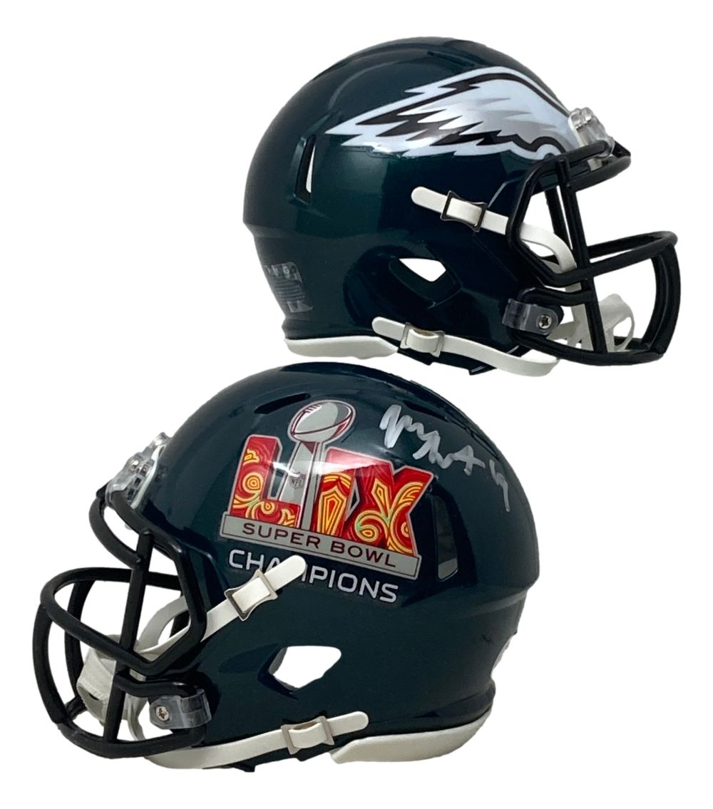 Josh Sweat Autographed Philadelphia Eagles Super Bowl LIX Mini Speed Helmet - Limited Edition Collectible for Football Fans & Memorabilia Enthusiasts - Perfect for Display, Gifts, and Sports Decor