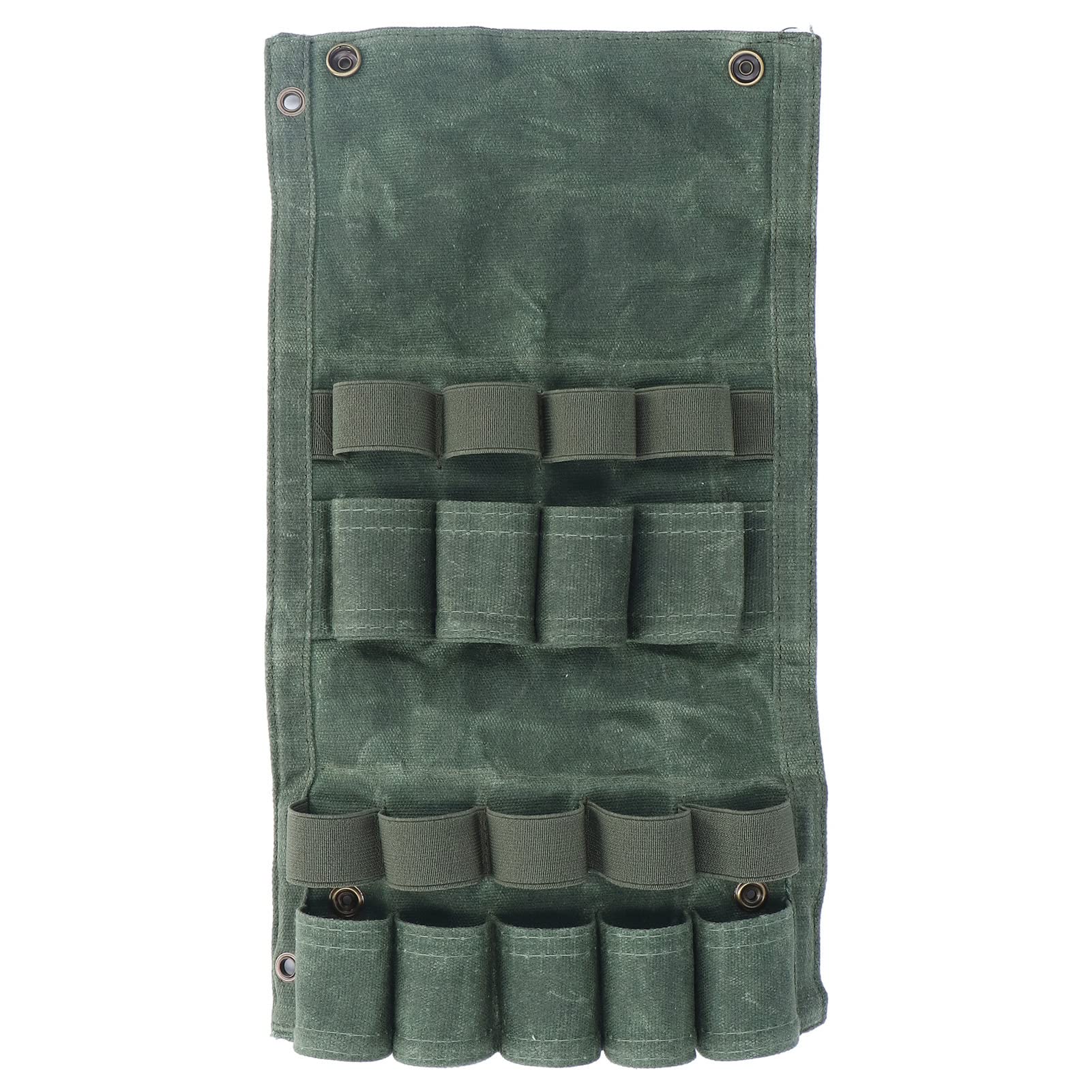 Portable Spice Jars Storage Bag - Foldable Seasoning Organizer for Camping, BBQ & Picnic (OD Green)