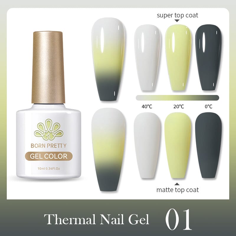 BORN PRETTY 10ml Thermal Color Changing Nail Polish - Long Lasting Gel Nail Lacquer for Manicures & Pedicures, Perfect for Parties, Holidays & Special Occasions