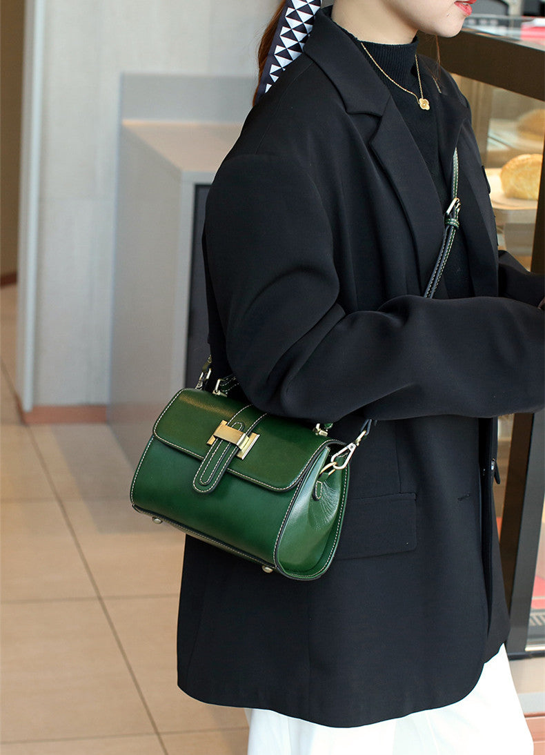 Stylish Genuine Leather Handbag for Women - Fashionable Crossbody Purse with Adjustable Strap, Perfect for Work, Travel & Everyday Use
