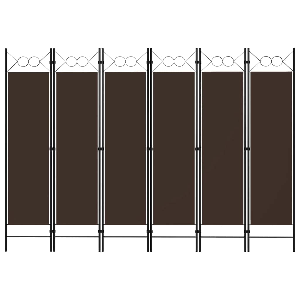 6-Panel Wooden Room Divider Screen - 94.5