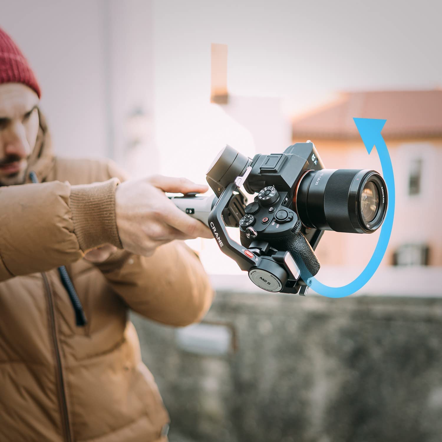 Zhiyun Crane M2 S 3-Axis Gimbal Stabilizer for Mirrorless Cameras, DSLR, Action Cameras & Smartphones - Compatible with Sony, Canon, Nikon, Panasonic, GoPro Hero 10/9/8/7, iPhone 13/12 Pro Max (Upgraded Version) - Perfect for Vlogging, Travel Filming & Content Creation