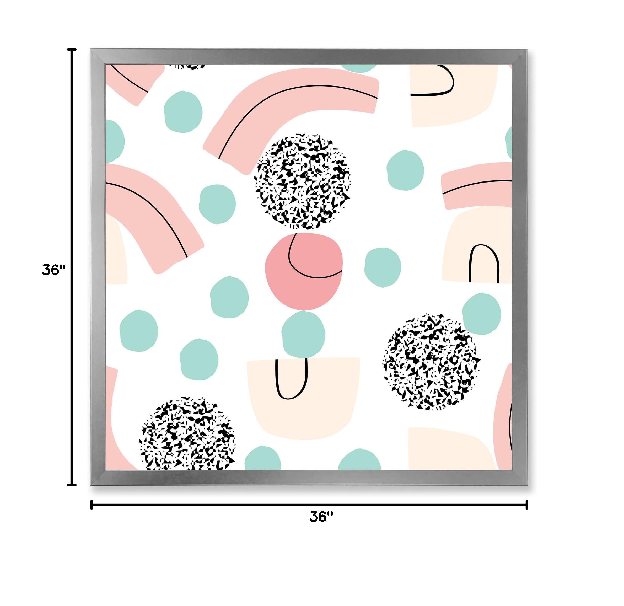 DesignQ Organic Pastel-Toned Modern Framed Wall Art - Elegant Home & Office Decor for Living Room, Bedroom, Nursery