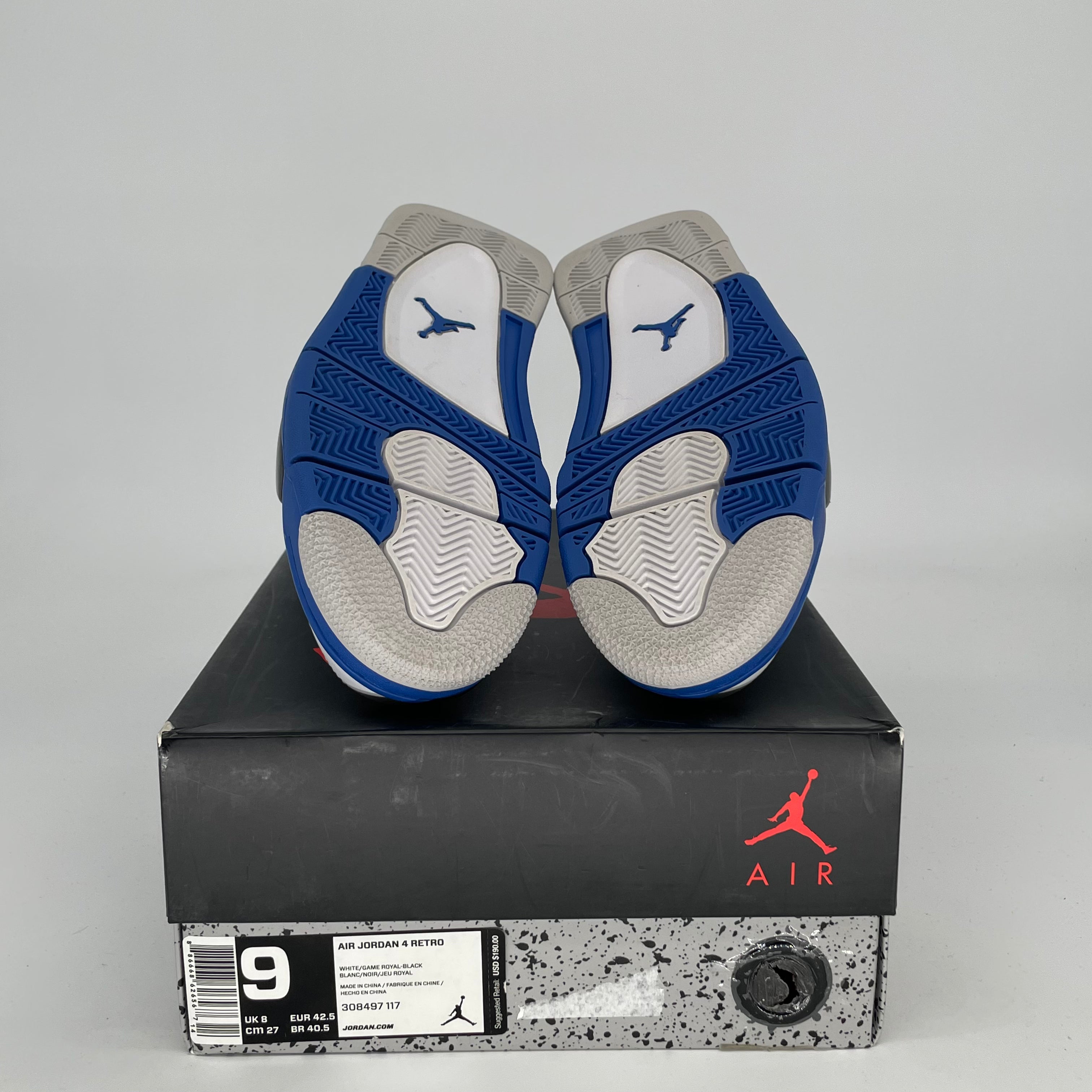 Original Air Jordan 4 Motorsports Sneakers - Size 9 & 10.5W (Style Code 308497-117) - Retro Basketball Shoes for Men & Women - Perfect for Streetwear, Sports & Sneaker Collection