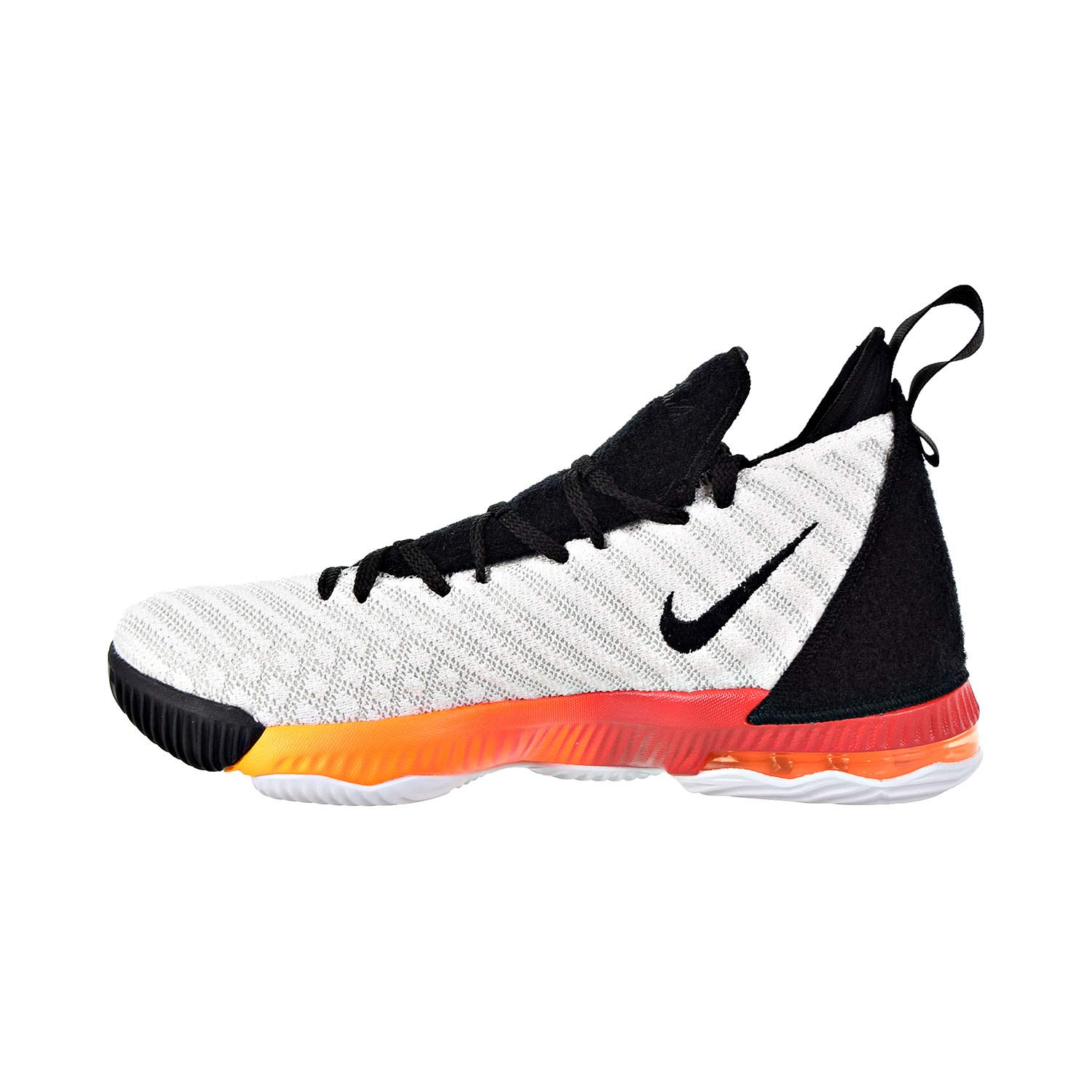 Nike Lebron XVI GS Basketball Shoes for Kids - Size 6 Big Kid - White/Laser Orange - Perfect for School, Training & Court Play