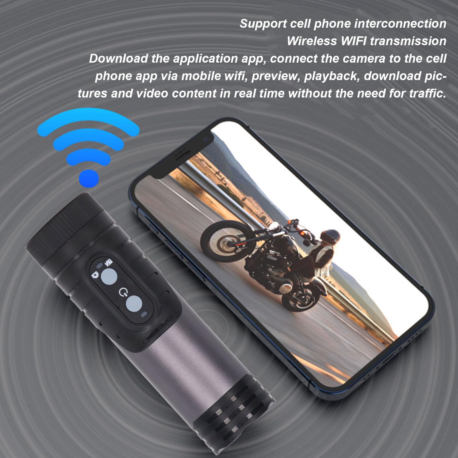 4K WiFi Action Camera with Anti-Shake, 120° Wide Angle Sports Camera for Biking, Riding & Outdoor Adventures - Perfect for Vlogging, Travel & Extreme Sports (Gray)
