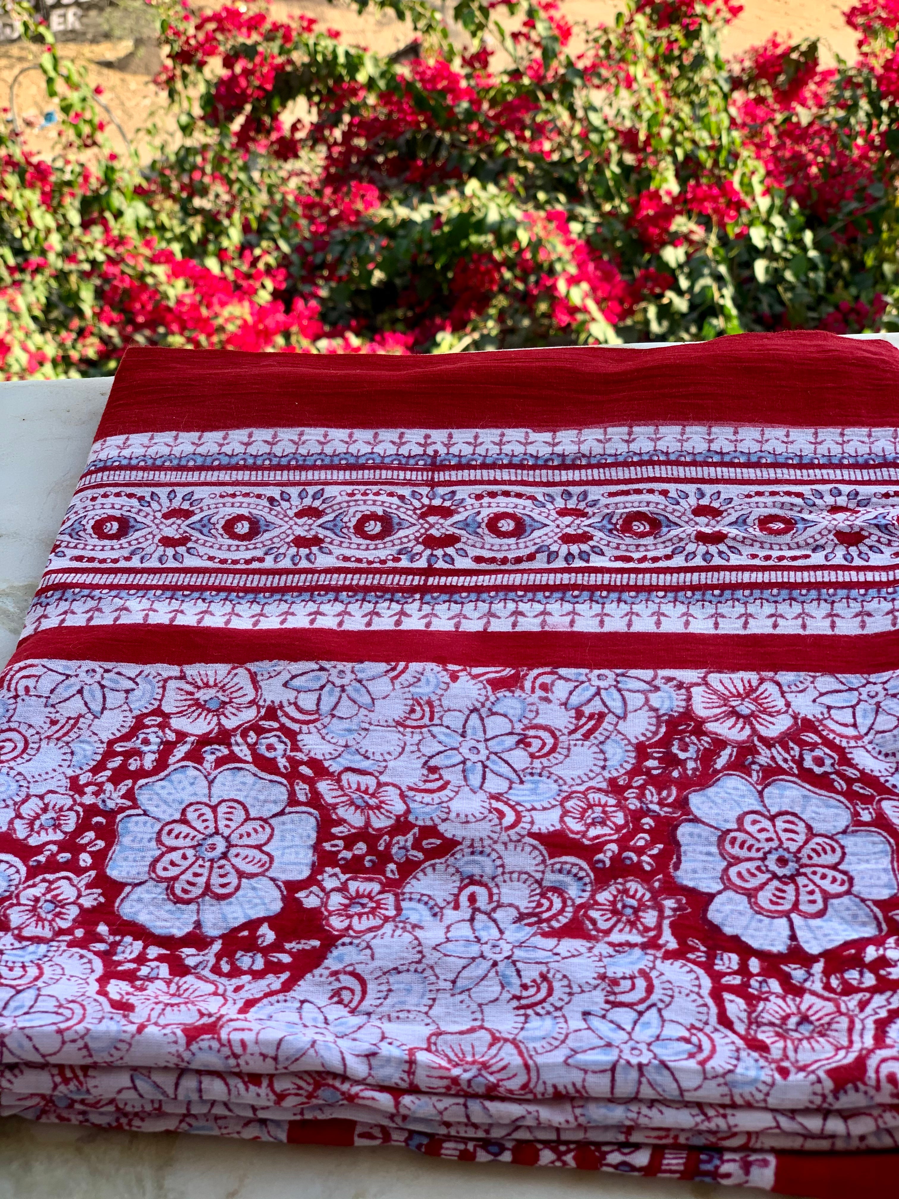 Stylish Block Print Cotton Sarong Pareo Shawl - New Collection for Beach, Pool, and Summer Fashion