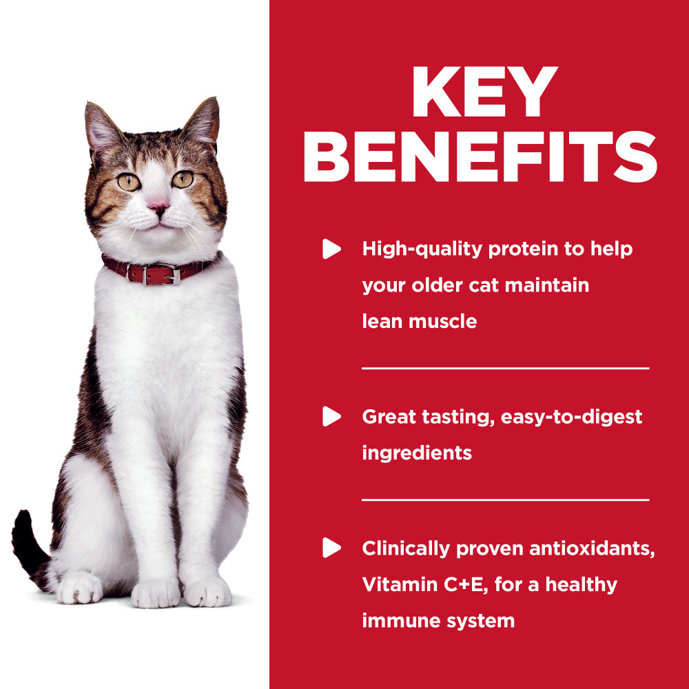 Hill's Science Diet Senior 7+ Tender Tuna Dinner Wet Cat Food - High Protein, Easy to Digest for Older Cats - Perfect for Senior Cat Nutrition & Mealtime Enjoyment