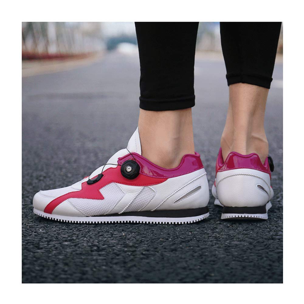 FACAI Unisex Cycling Shoes - Breathable Bike Sneakers for Men & Women, Professional Lock Cycling Shoes for Sports & Training, Pink Size 37 - Perfect for Road Biking, Indoor Cycling & Gym Workouts