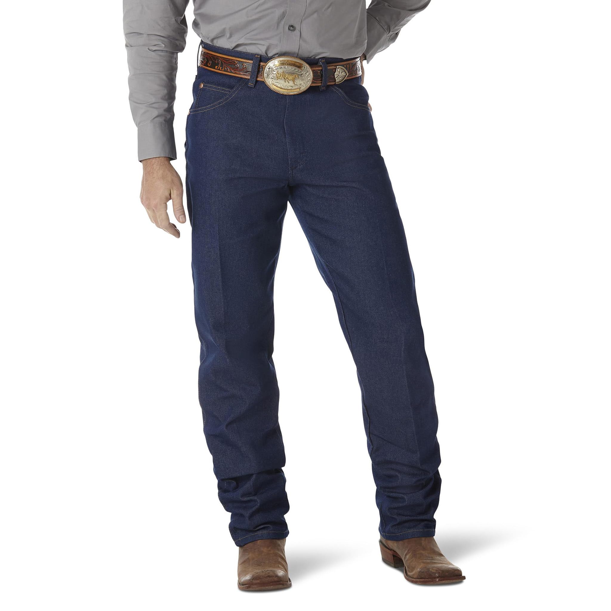 Wrangler Men's Cowboy Cut Relaxed Fit Jeans - Classic Denim Pants for Casual Wear, Work & Outdoor Activities