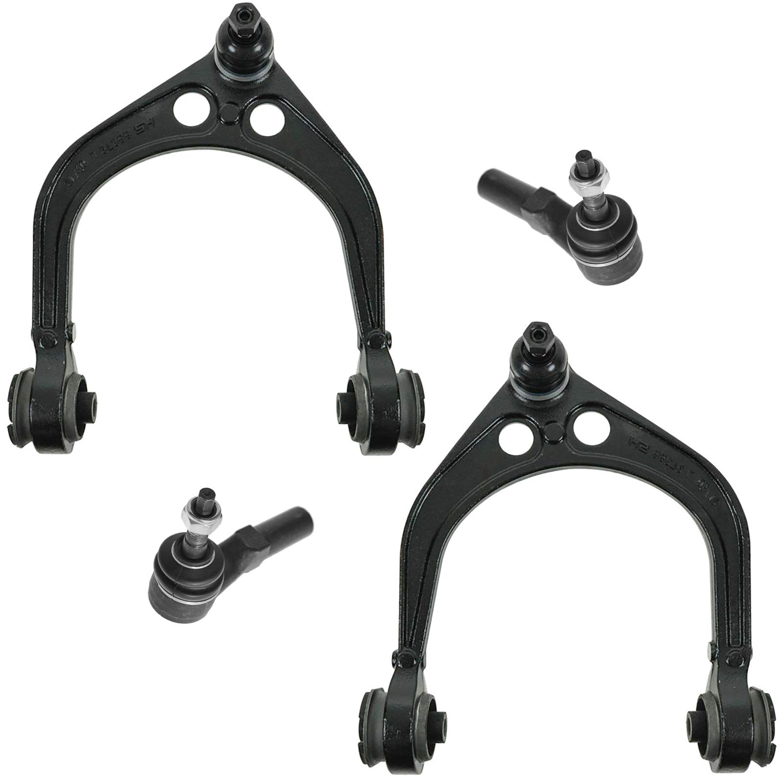 TRQ Front Steering & Suspension Kit - Control Arm with Ball Joint & Tie Rod for 2005-2010 Chrysler 300, 2008-2010 Dodge Challenger, 2006-2010 Charger, 2005-2008 Magnum - Improve Ride Comfort & Handling for Daily Driving & Performance Upgrades