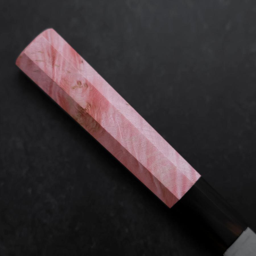 VG-10 Damascus Steel Petty Knife 150mm - Buffalo Horn & Dark Pink Maple Handle - Perfect for Slicing, Peeling & Precision Kitchen Tasks