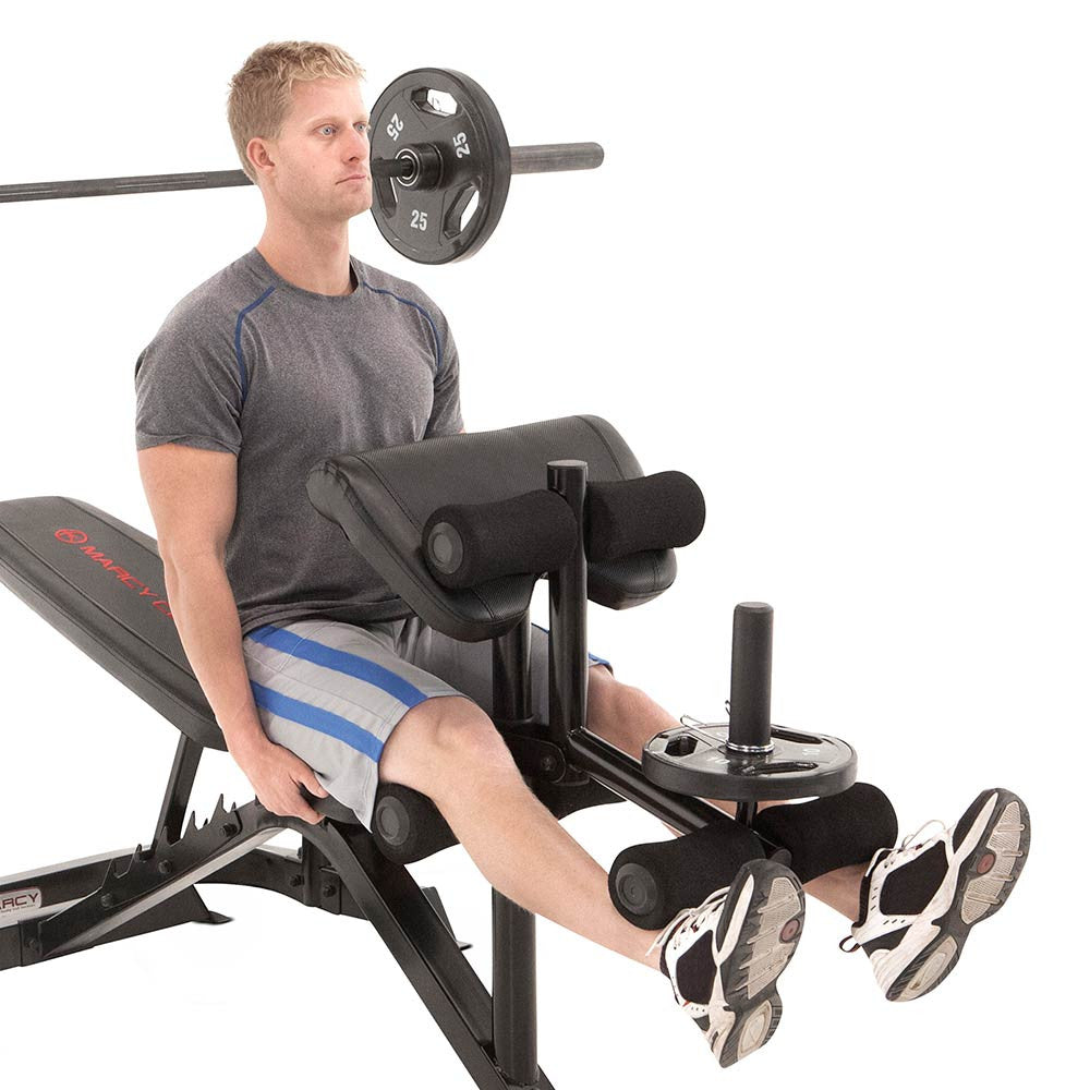 Marcy Club Deluxe Mid Size Weight Bench MKB-869 - Home Gym Equipment for Strength Training & Workouts - Perfect for Small Spaces & Home Fitness