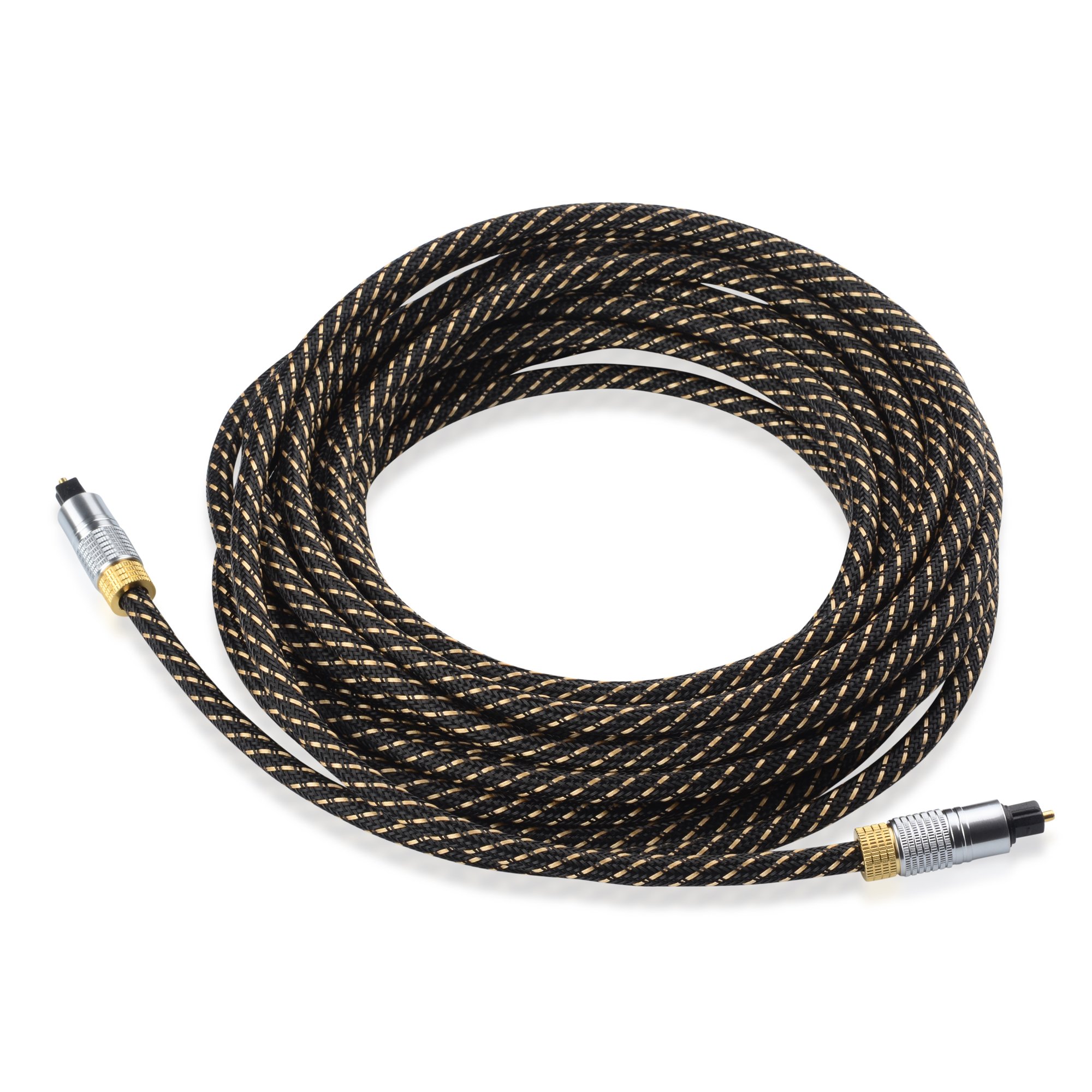 Premium Optical Audio Cable 25ft - Toslink Digital S/PDIF Cable for Soundbars (Samsung, Sonos, Sony, Bose) | High-Quality Hi-Fi Audio Connection for Home Theater & Gaming Systems