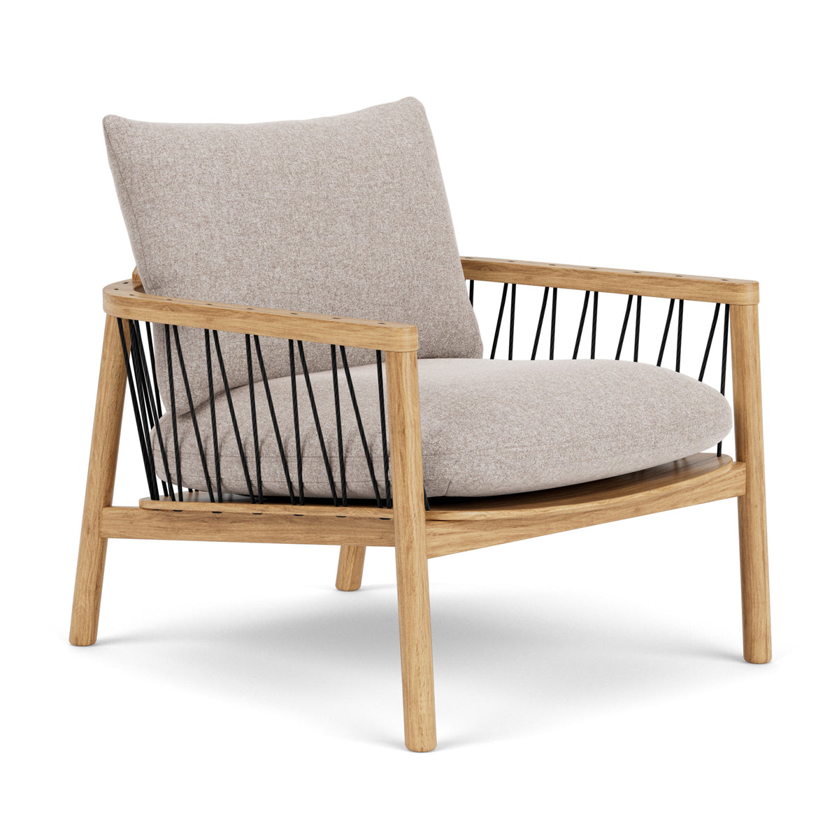 Enzo Fabric Armchair - Modern Upholstered Accent Chair for Living Room, Bedroom & Office - Comfortable Lounge Chair with Sturdy Wooden Legs - Perfect for Relaxing, Reading & Decorating