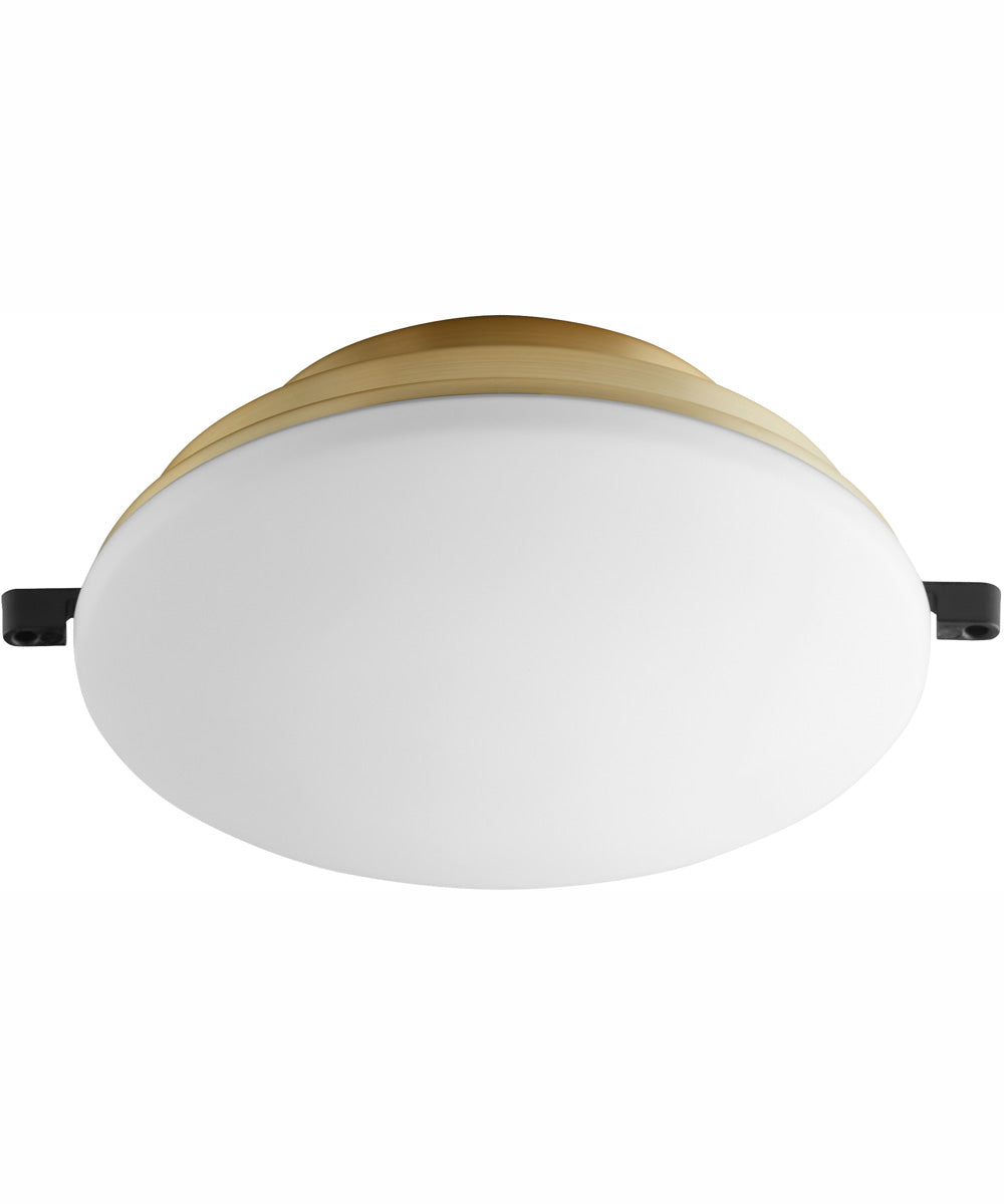 1 Light LED Patio Ceiling Fan Light Kit in Aged Brass - Perfect for Outdoor Porch, Deck, and Covered Patio Lighting