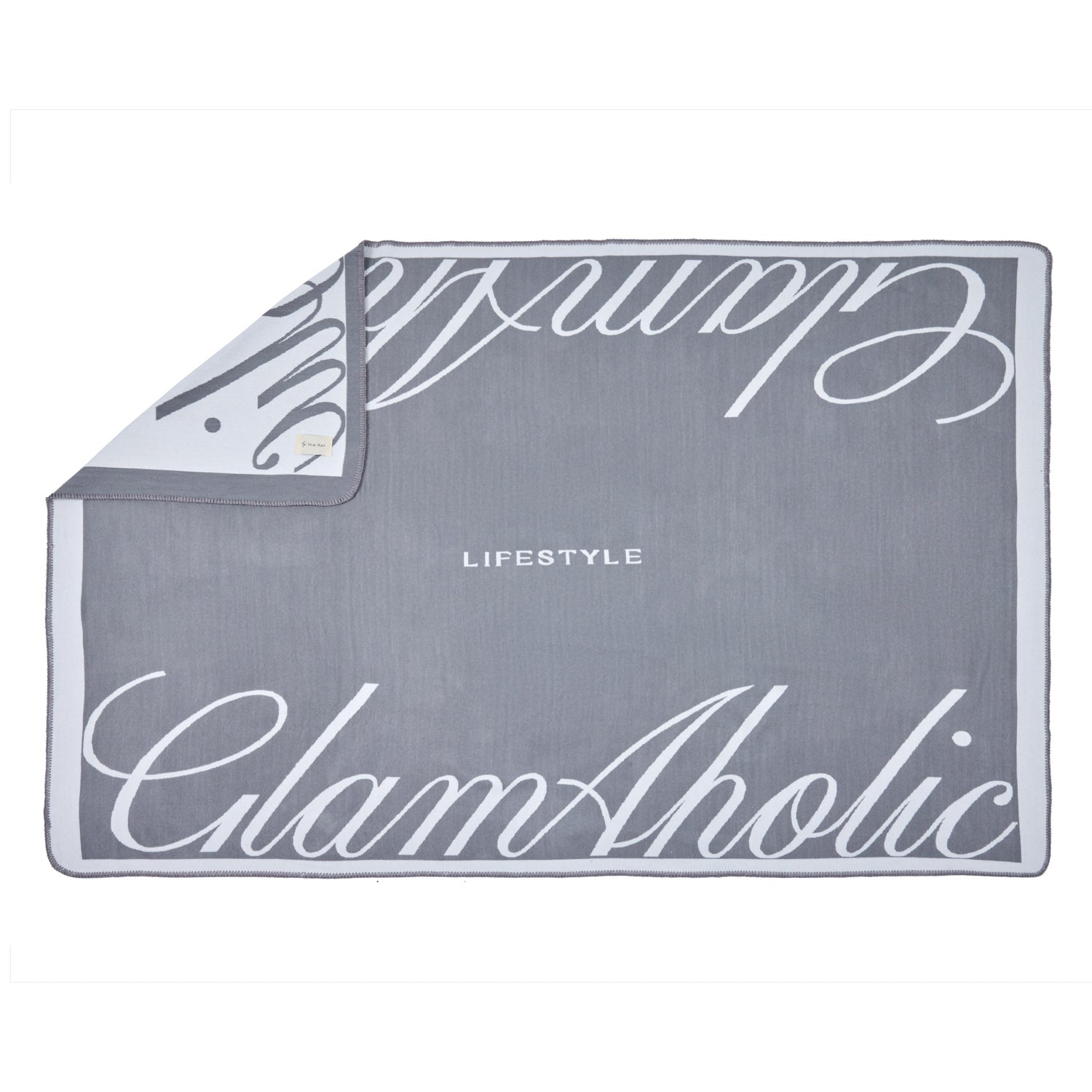Signature Logo Luxe Throw Blanket - Soft Gray Cozy Blanket for Sofa, Bed & Travel | Premium Plush Fleece for Home Decor & Gifts