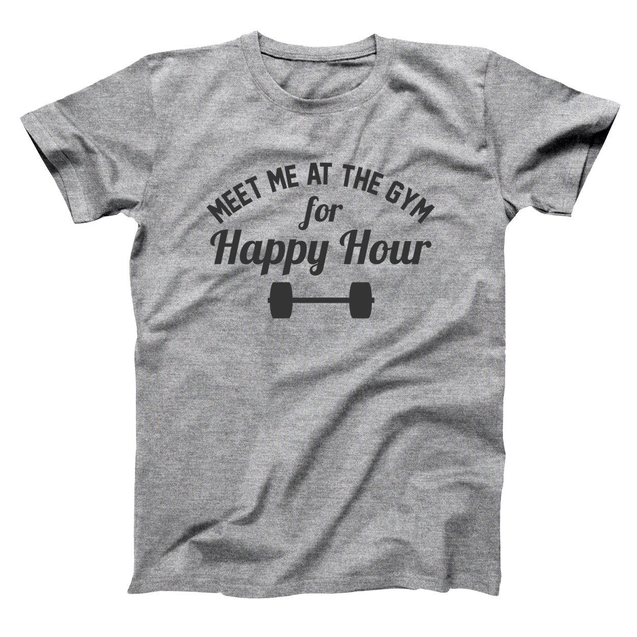 Meet Me at The Gym Happy Hour Workout Fitness Basic Men's T-Shirt - Comfortable Cotton Tee for Gym, Workout & Casual Wear