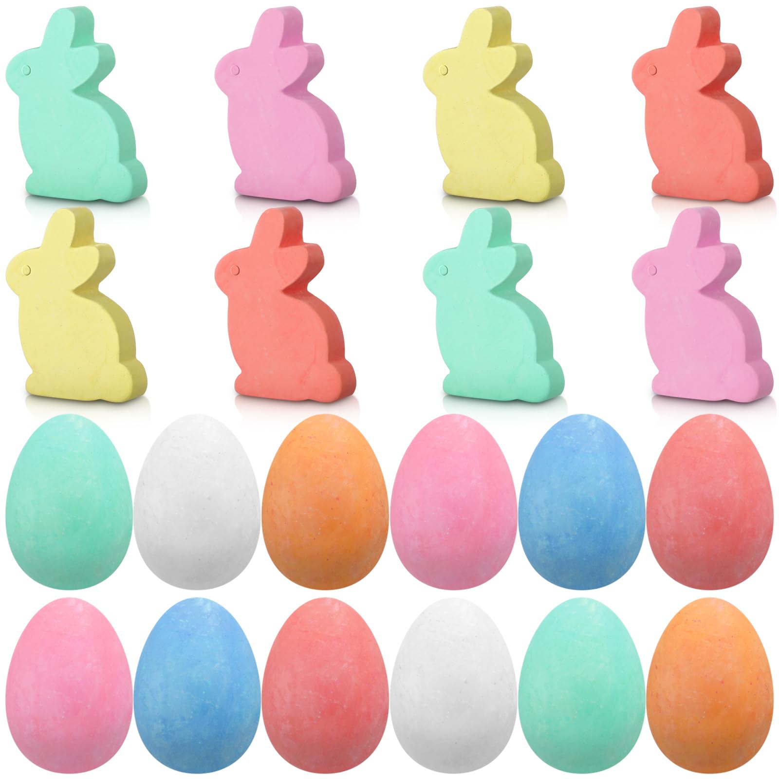 36 Pack Easter Sidewalk Chalk Set with Bunny & Egg Designs - Non-Toxic Kids Chalk for Outdoor Play, Easter Basket Stuffers, Party Favors & Spring Decorations (Perfect for Easter Egg Hunts, Garden Art & Sidewalk Drawing)