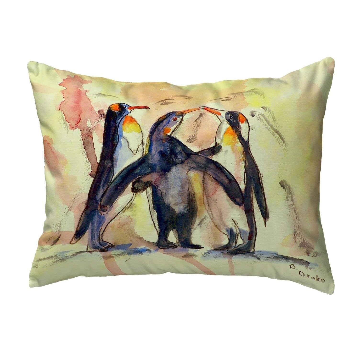 Betsy Drake KS097 Decorative Throw Pillow - 11x14 Inches, Multi-Color - Perfect for Sofa, Bed & Home Decor