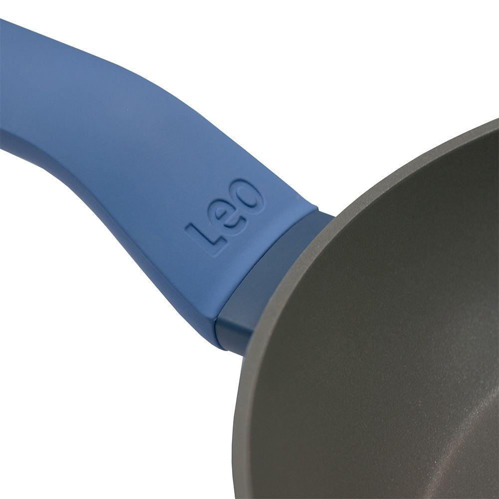 BergHOFF Leo 8-Inch Non-Stick Frying Pan with Stay-Cool Handle - Blue Cookware for Eggs, Pancakes & Sauteing | Perfect for Gas, Electric & Induction Stoves
