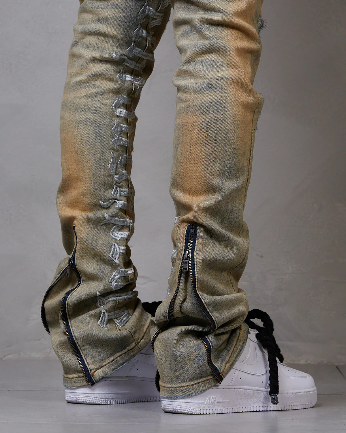 NOAH JEAN Dirty Wash Distressed Denim Jeans for Men - Stylish & Comfortable for Casual Wear, Street Style & Everyday Outfits