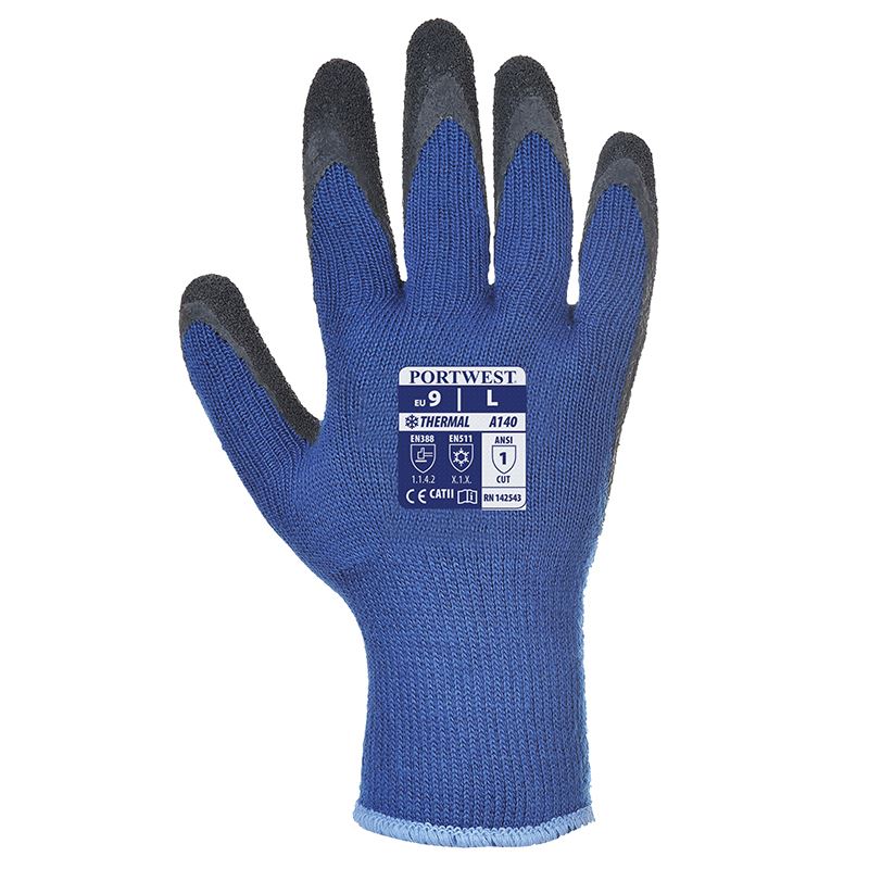 PW071 Thermal Grip Gloves for Men & Women - Winter Work Gloves with Anti-Slip Palm (A140) - Ideal for Outdoor Activities, Construction, and Cold Weather Work