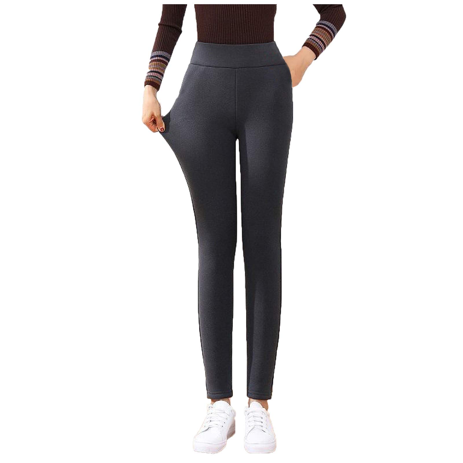 Sharemen Women's Cashmere Leggings - High Waist Elastic Yoga Pants, Warm Winter Tights, Soft Sweatpants for Workout & Lounge | Perfect for Yoga, Running, Gym & Casual Wear