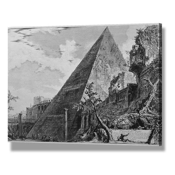 Hadrian's Villa The Canopus Wall Art Print by Giovanni Battista Piranesi - Classic Italian Landscape Painting for Living Room Decor, Home Office & Gallery Wall Display