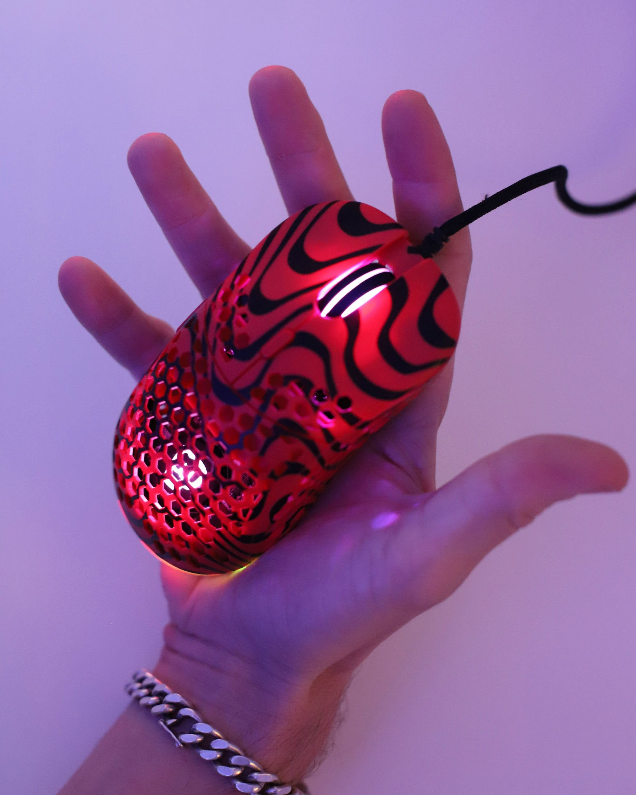 Pewdiepie X Ghost M1 UltraLight Wireless Gaming Mouse - Ergonomic RGB Wired/Wireless Computer Mouse for PC, Mac, Laptop - Perfect for FPS, MOBA, Esports & Streaming Gaming Sessions