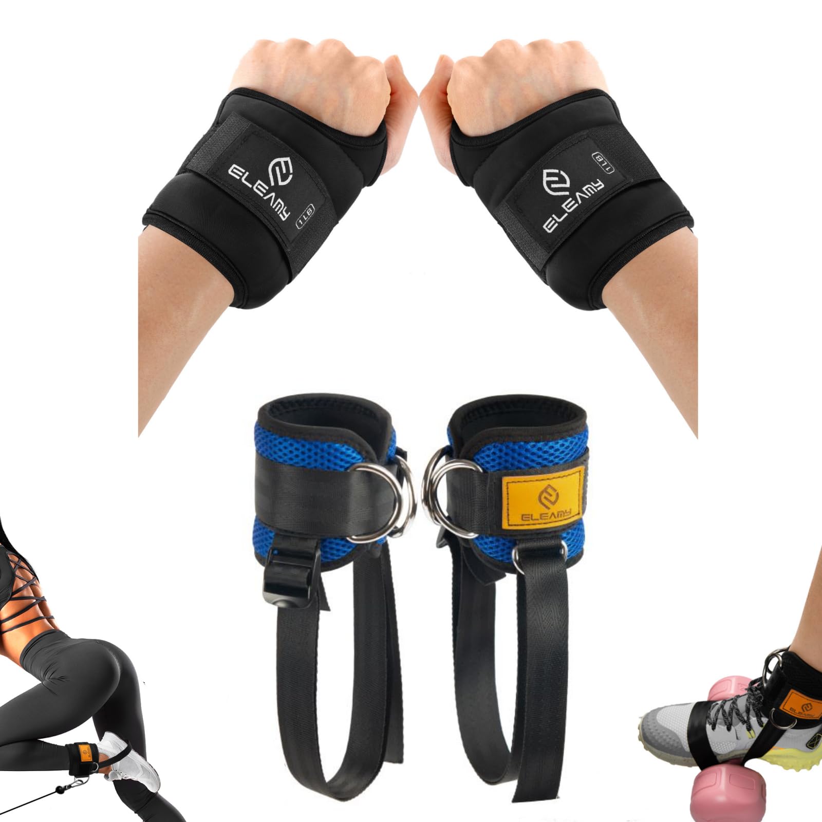 Adjustable Wrist Weights & Ankle Dumbbell Straps for Strength Training - Perfect for Home Workouts, Yoga, and Fitness Enthusiasts