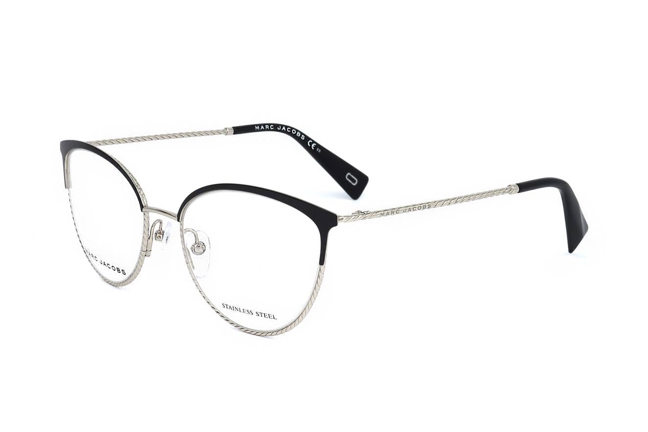 Marc Jacobs Women's Black Square Eyeglass Frames - Model Marc25602O50053 | Stylish & Lightweight Eyewear for Work, Reading & Everyday Fashion
