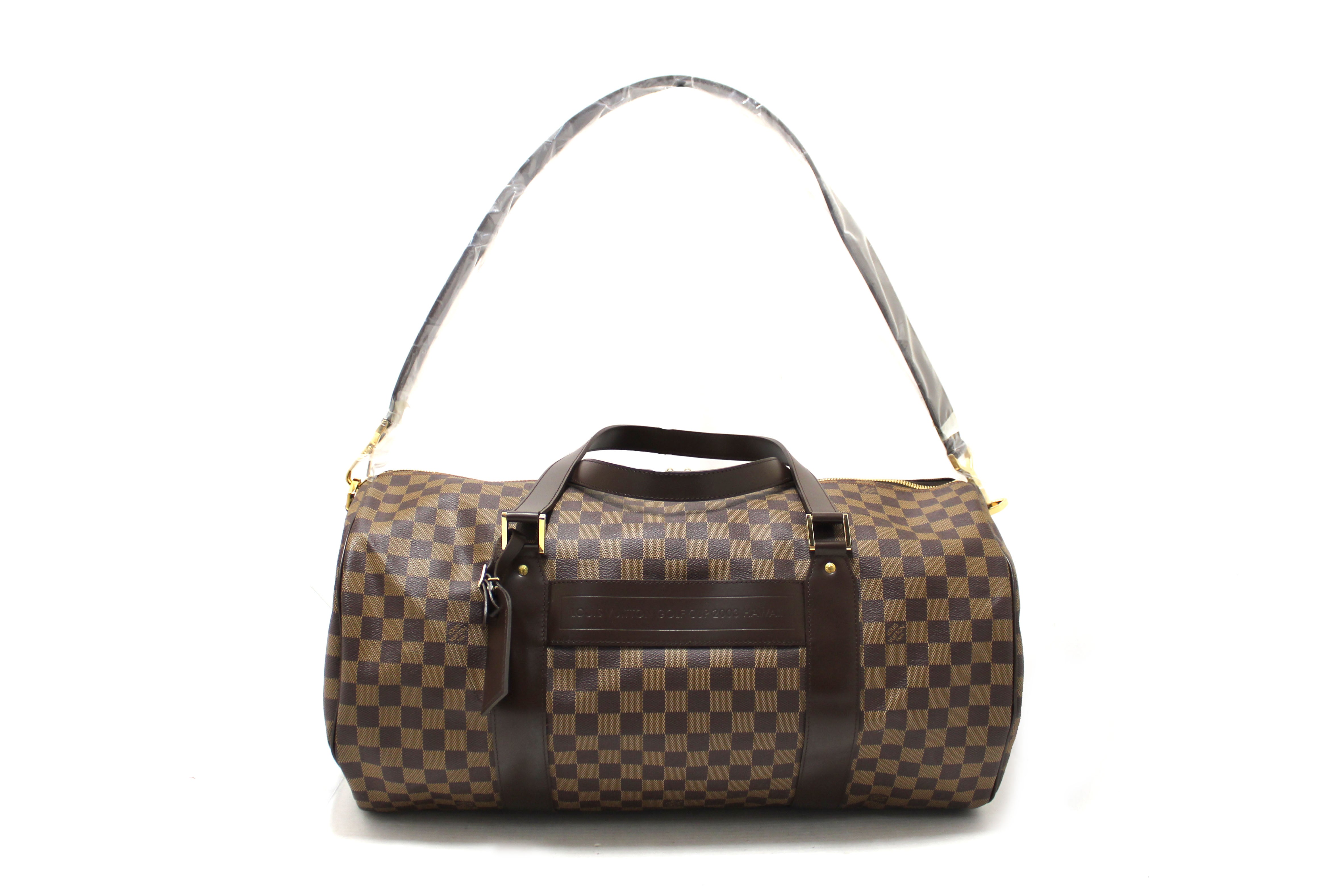 Authentic Louis Vuitton Limited Edition Damier Ebene Golf Cup 2003 Hawaii Duffle Bag - Vintage Luxury Travel Bag for Men & Women, Perfect for Golf Trips, Vacations & Business Travel