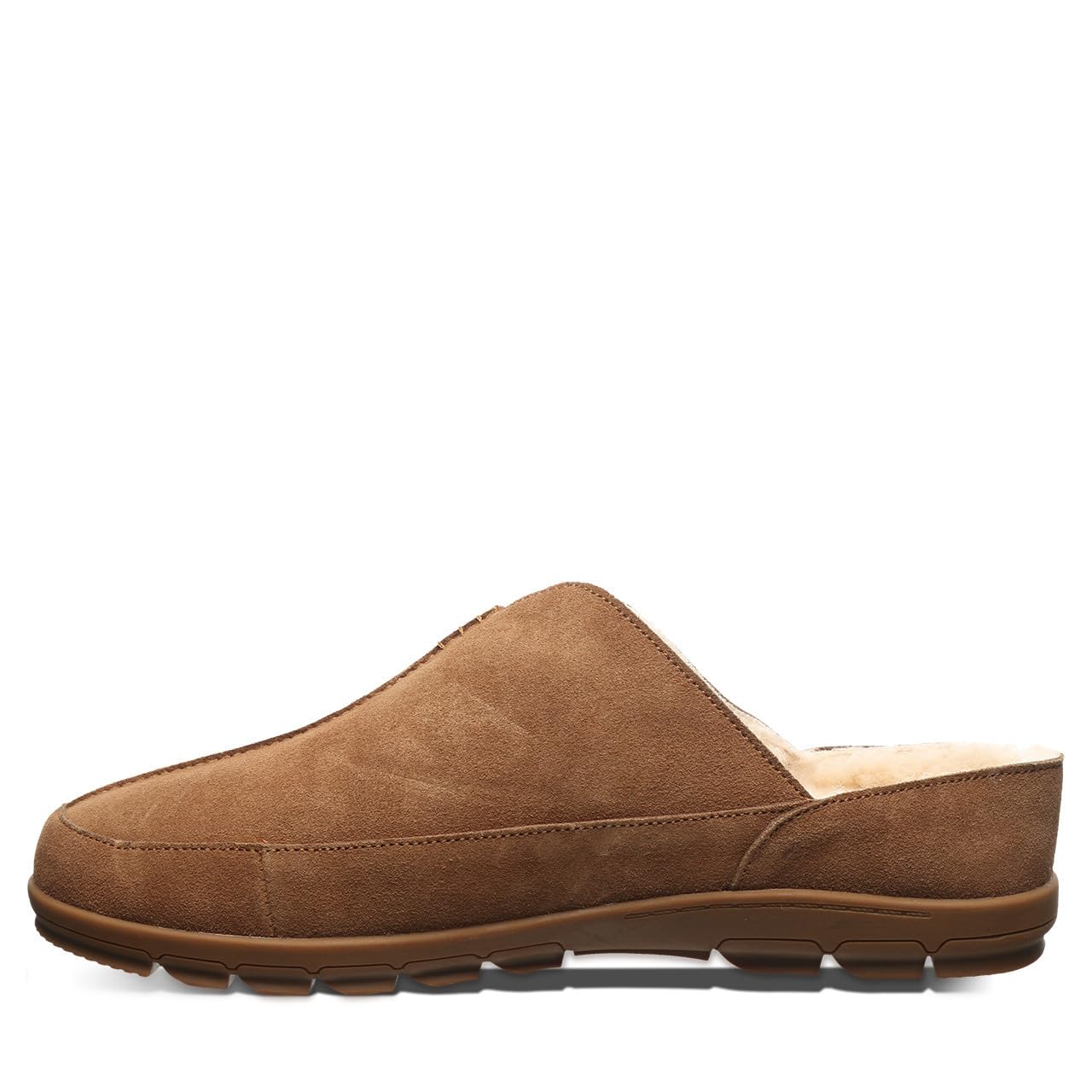 BEARPAW Men's Bruce Suede Slip-On Slippers - Comfortable Casual Shoes for Indoor & Outdoor Wear - Perfect for Lounging, Errands, and Relaxing at Home