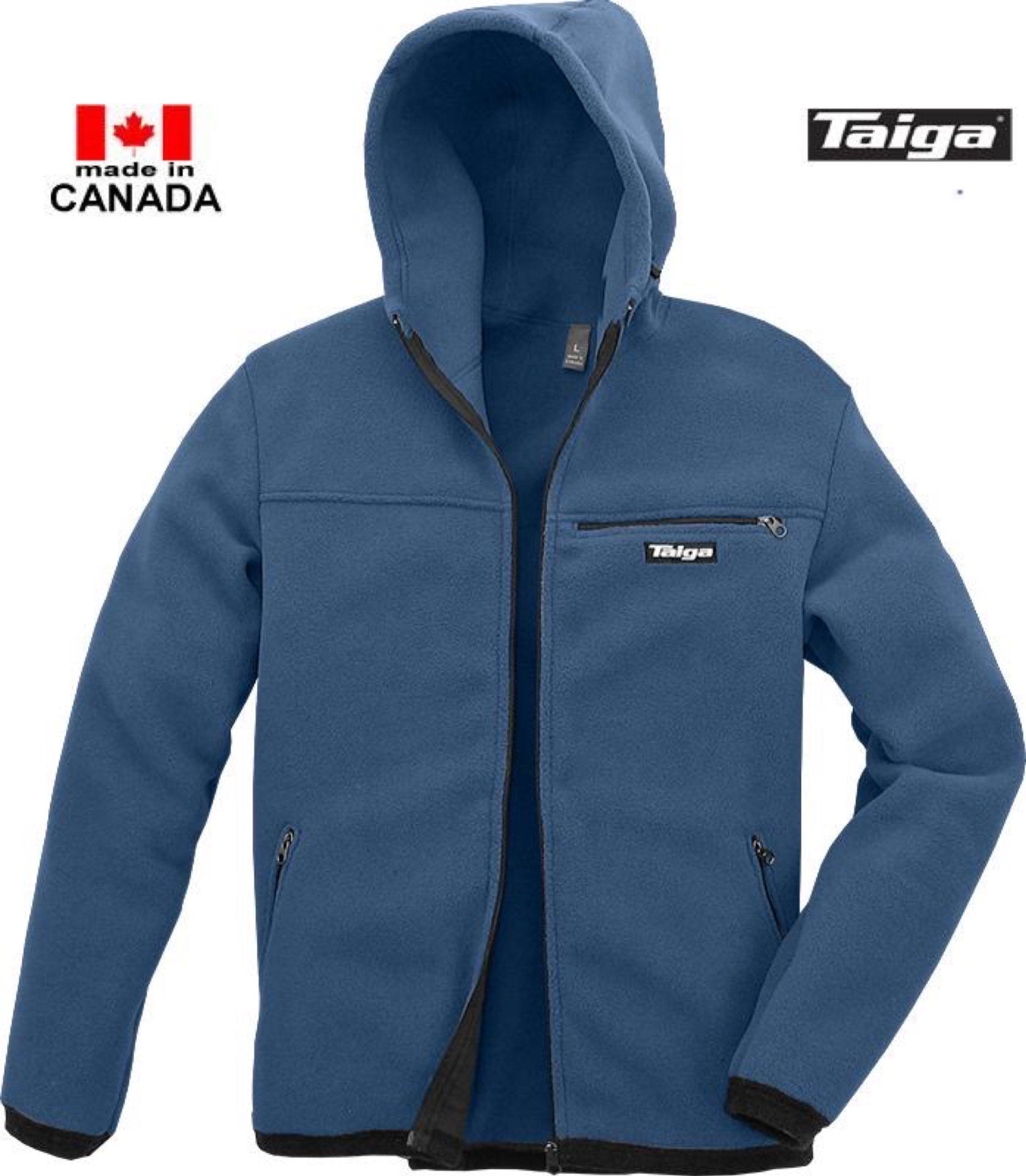 ThermoFleece 350 Men's Hooded Jacket - Lightweight Winter Fleece Coat for Outdoor Activities, Hiking & Camping