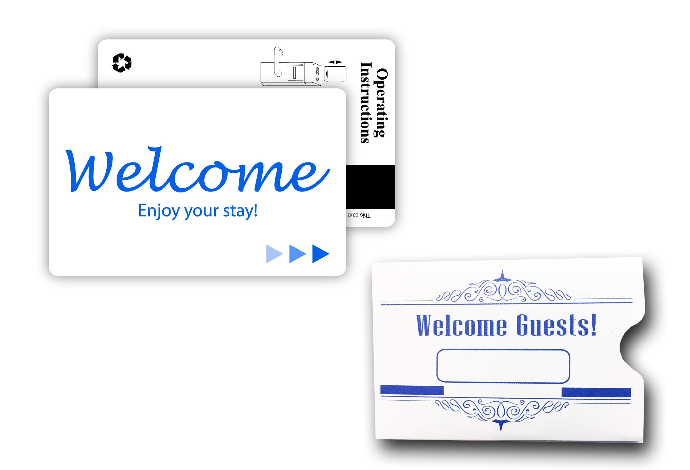 500 Pack Hotel & Motel Magnetic Key Cards with Envelopes - Durable RFID Key Card Blanks for Hospitality Industry - Perfect for Hotels, Motels, Resorts & Office Security Access Control